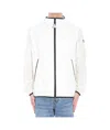 Moncler White Grainer Hooded Windbreaker Jacket In White