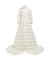 Moncler Long-sleeved Long Down Jacket In White