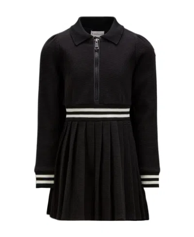 Moncler Pleated Dress Black