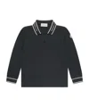 Moncler Long-sleeved Polo Shirt In Black