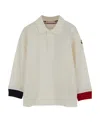 Moncler Button Detailed Long-sleeved Polo Shirt In White