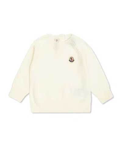 Moncler Long-sleeved Pullover In White