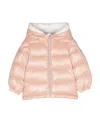 Moncler Long Sleeved Quilted Down Jacket In Pink