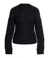 Moncler Embroidered Mohair Blend Sweater In Black