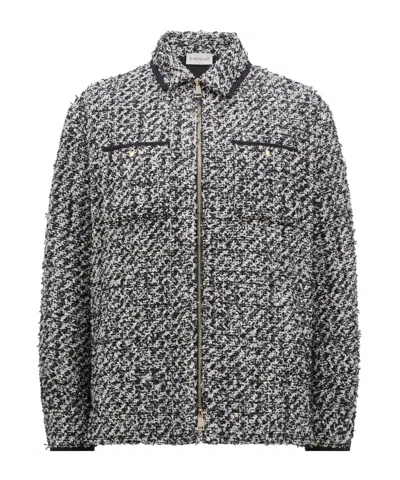 Moncler Long-sleeved Shirt And Jacket In Gray
