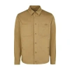 Moncler Beige Cotton Gabardine Overshirt In Beige