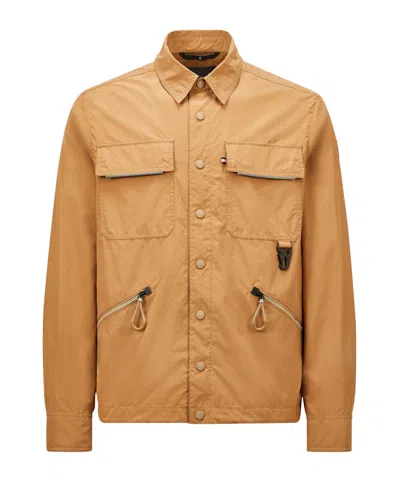 Moncler Long-sleeved Shirt Coat In Nude