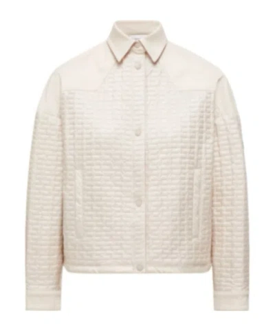 Moncler Long-sleeved Shirt Jacket In Neutral
