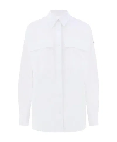 Moncler Long-sleeved Shirt In White