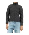 Moncler Long-sleeved Short Down Jacket In Black
