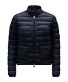 Moncler Long-sleeved Short Down Jacket In Blue