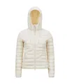 Moncler Long-sleeved Short Down Jacket In Nude