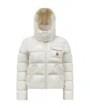 Moncler Andro Hooded Short Down Jacket White In White