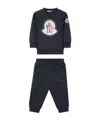 Moncler Long-sleeved Sportswear Set In Blue