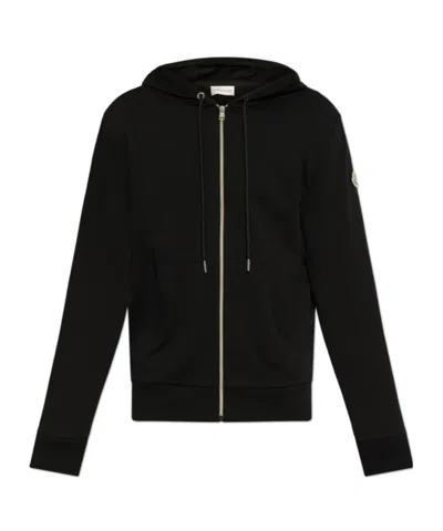 Moncler Long-sleeved Sweater In Black