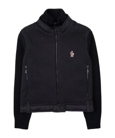 Moncler Long-sleeved Sweater In Black