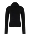 Moncler Wool-blend Ribbed Hooded Sweater In Black