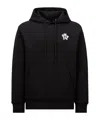 Moncler Black Hoodie With Logo In Black