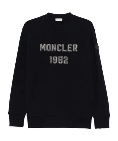 Moncler Long-sleeved Sweater In Black