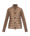 Moncler Long-sleeved Sweater In Brown