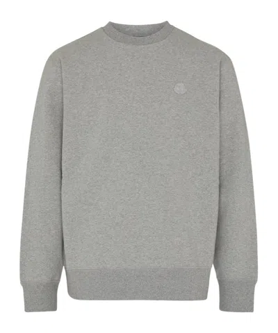 Moncler Long-sleeved Sweater In Gray