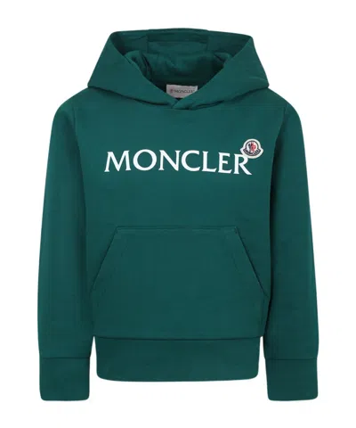 Moncler Long-sleeved Sweater In Green