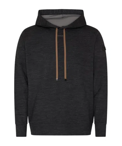 Moncler Long-sleeved Sweater In Grey