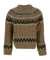 Moncler Patterned Mock-neck Sweater In Multi
