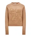 Moncler Logo-embroidered Cotton Sweatshirt In Nude