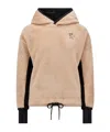 Moncler Fleece Hoodie In Nude