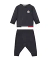 Moncler Long-sleeved Sweater Set In Blue