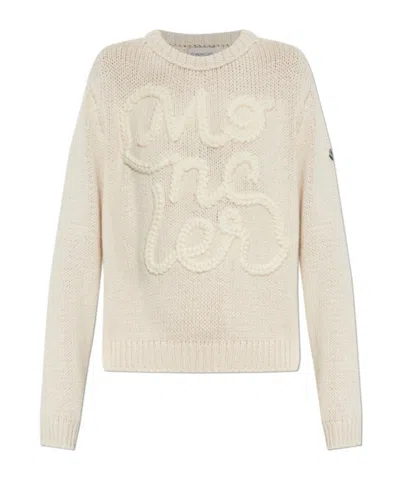 Moncler Long-sleeved Sweater In White