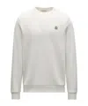 Moncler Logo Patch Crew-neck Jumper In White