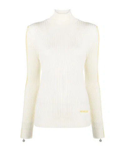 Moncler Long-sleeved Sweater In White