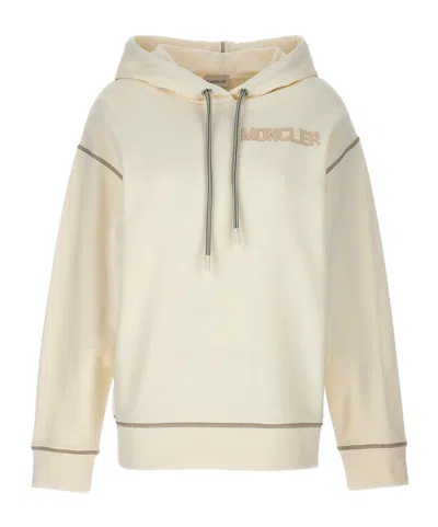 Moncler Long-sleeved Sweater In White