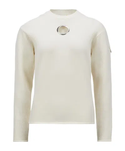 Moncler Long-sleeved Sweater In White