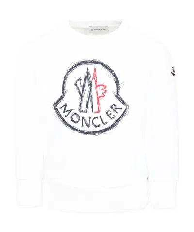 Moncler Long-sleeved Sweater In White