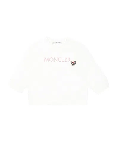 Moncler Kids' Long-sleeved Sweater In White