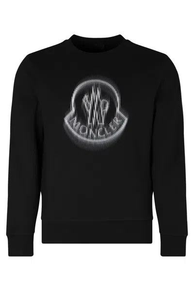 Moncler Long-sleeved Sweatshirt In Black