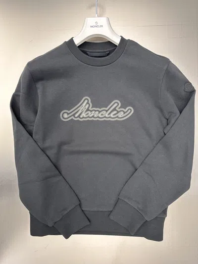Moncler Long-sleeved Sweatshirt In Black