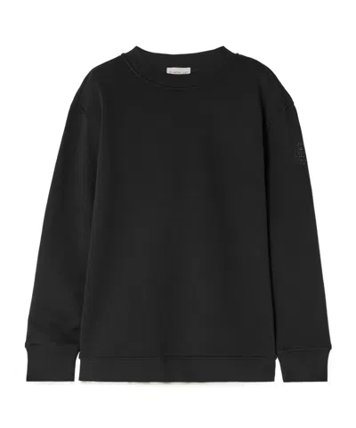 Moncler Long-sleeved Sweatshirt In Black