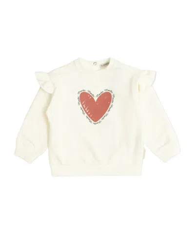 Moncler Long-sleeved Sweatshirt In White