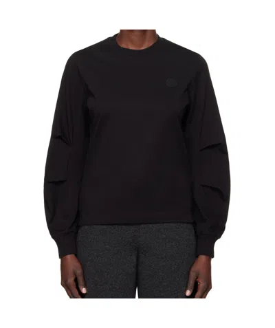 Moncler Long-sleeved T-shirt In Black