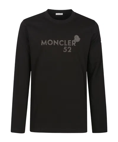 Moncler Long-sleeved T-shirt In Black