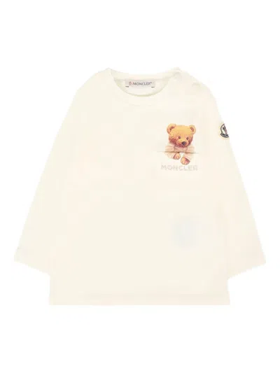 MONCLER LONG-SLEEVED T-SHIRT WITH PRINT MONCLER