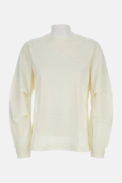 Moncler Long-sleeved Womens T-shirt In White