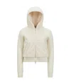 Moncler Long-sleeved Wool Hoodie In White