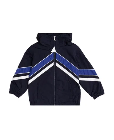 Moncler Long-sleeves Hooded Jacket In Blue