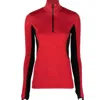 Moncler Polartec Technic Jersey Top In Red
