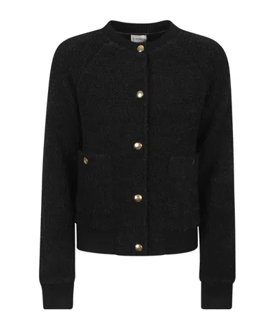 Moncler Long-sleeve Cardigan In Black